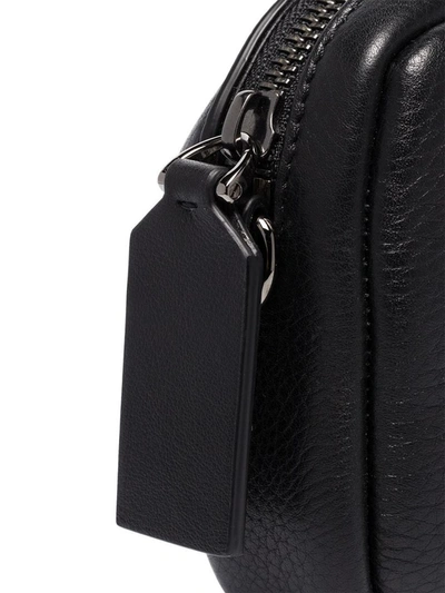 Shop Valentino Garavani Men's Black Leather Messenger Bag