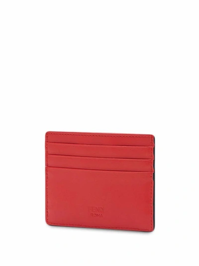 Shop Fendi Men's Red Leather Card Holder