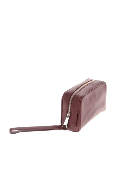 Shop Bottega Veneta Men's Burgundy Leather Beauty Case