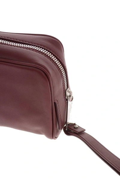 Shop Bottega Veneta Men's Burgundy Leather Beauty Case