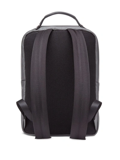 Shop Fendi Men's Grey Leather Backpack