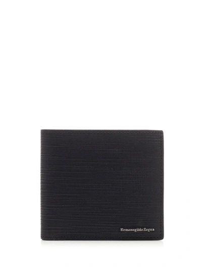 Shop Ermenegildo Zegna Men's Black Leather Wallet