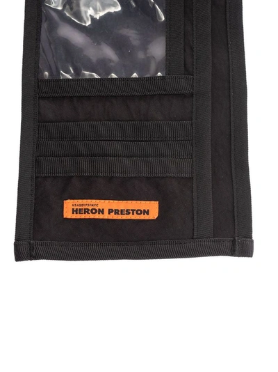 Shop Heron Preston Men's Black Polyester Wallet