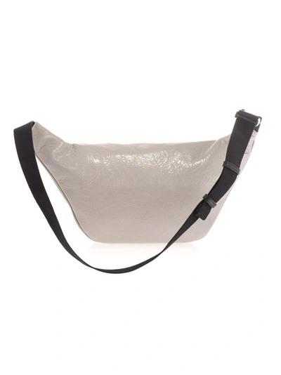 Shop Balenciaga Men's Grey Leather Belt Bag