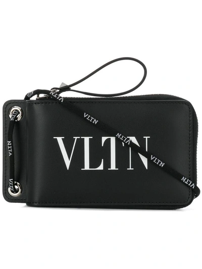 Shop Valentino Men's Black Leather Wallet