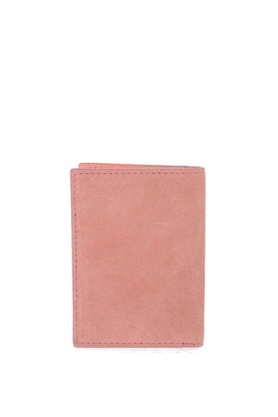 Shop Palm Angels Men's Pink Leather Card Holder