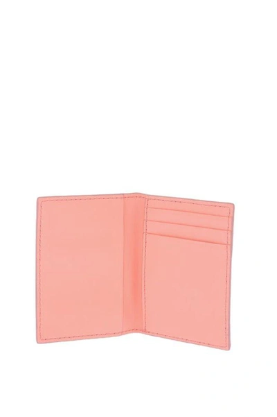 Shop Palm Angels Men's Pink Leather Card Holder