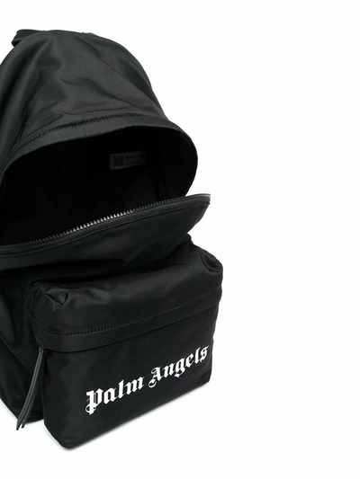Shop Palm Angels Men's Black Polyester Backpack