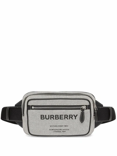 Shop Burberry Men's Black Cotton Belt Bag