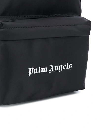 Shop Palm Angels Men's Black Polyamide Backpack