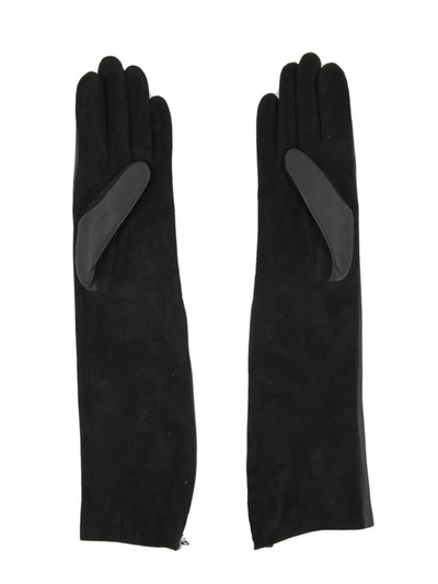 Shop Lanvin Women's Black Silk Gloves