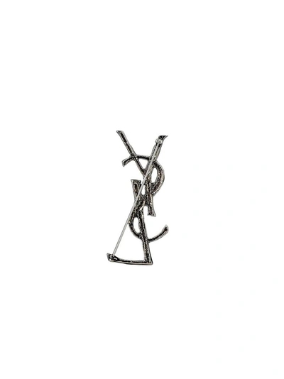 Shop Saint Laurent Women's Black Metal Pin