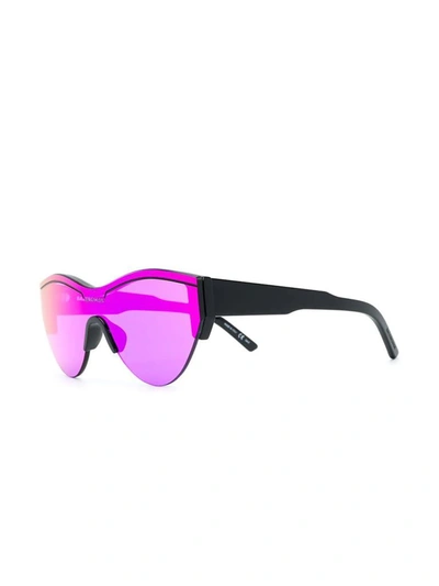 Shop Balenciaga Women's Purple Acetate Sunglasses