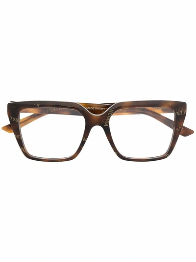 Shop Balenciaga Women's Brown Acetate Glasses