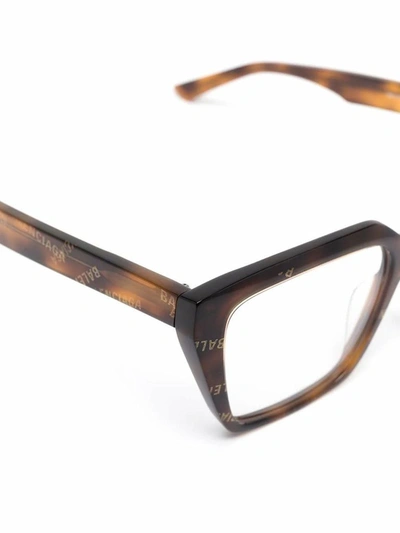Shop Balenciaga Women's Brown Acetate Glasses