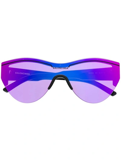 Shop Balenciaga Women's Purple Acetate Sunglasses