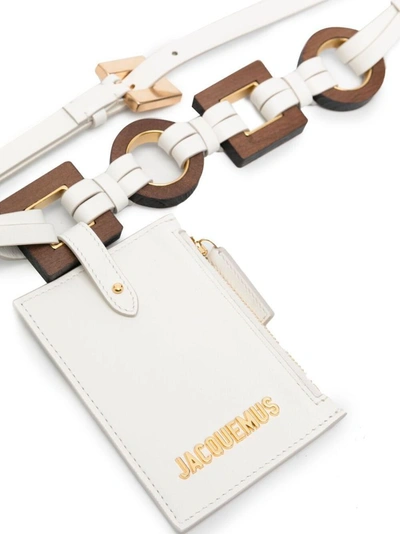 Shop Jacquemus Women's White Leather Belt