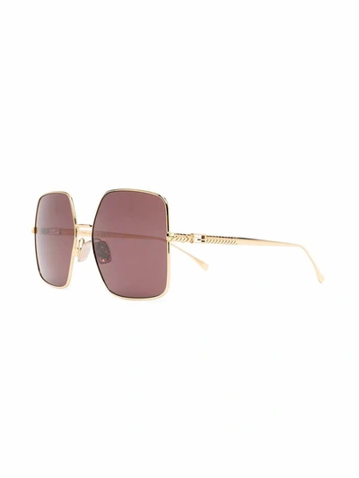 Shop Fendi Women's Burgundy Metal Sunglasses