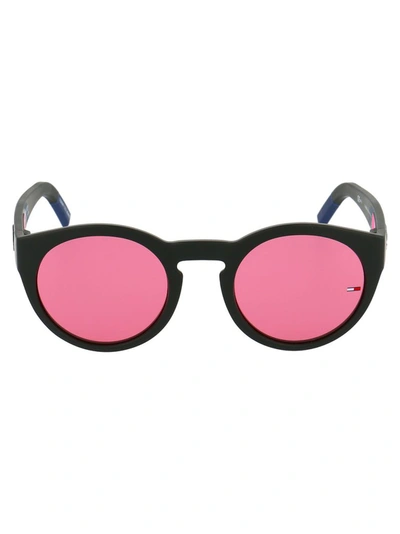 Shop Tommy Hilfiger Women's Black Acetate Sunglasses