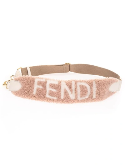 Shop Fendi Women's Pink Leather Shoulder Strap