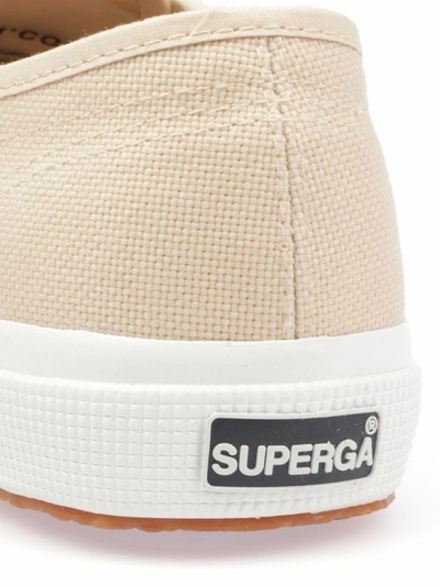 Shop Superga Women's Beige Cotton Sneakers
