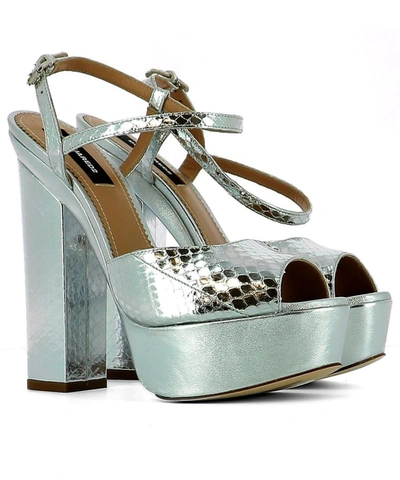 Shop Dsquared2 Women's Silver Leather Sandals