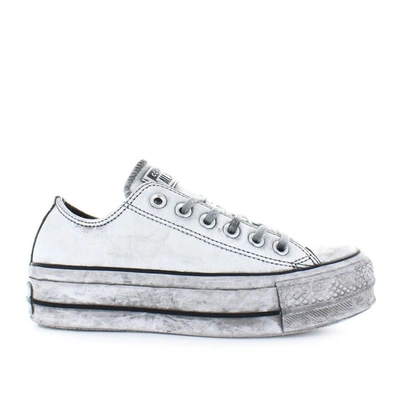 Shop Converse Women's White Leather Sneakers