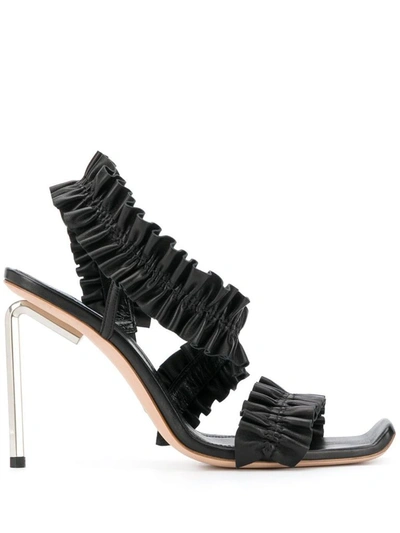 Off-white Black Allen 100 Patent Leather Sandals In Black