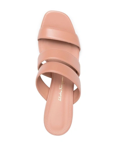 Shop Ferragamo Salvatore  Women's Pink Leather Sandals
