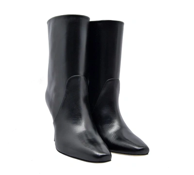 Shop Stuart Weitzman Women's Black Leather Ankle Boots
