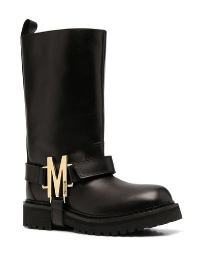 Shop Moschino Women's Black Ankle Boots