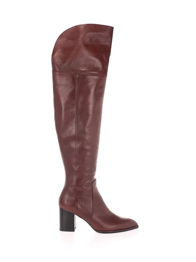 Shop Stuart Weitzman Women's Brown Leather Boots