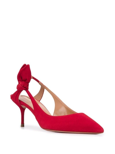 Shop Aquazzura Women's Red Suede Heels