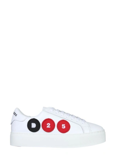 Shop Dsquared2 Women's White Leather Sneakers