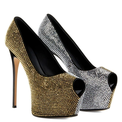 Shop Giuseppe Zanotti Design Women's Gold Leather Pumps