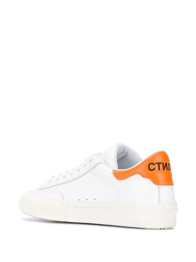 Shop Heron Preston Women's White Leather Sneakers