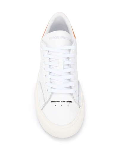 Shop Heron Preston Women's White Leather Sneakers