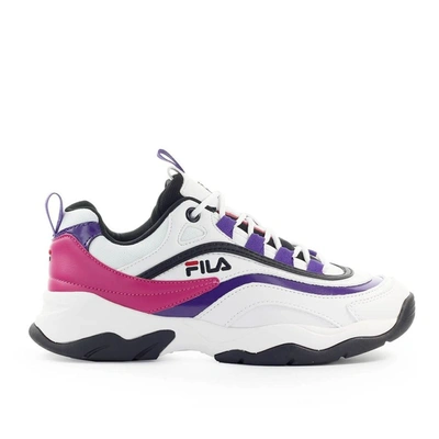 Shop Fila Women's White Synthetic Fibers Sneakers