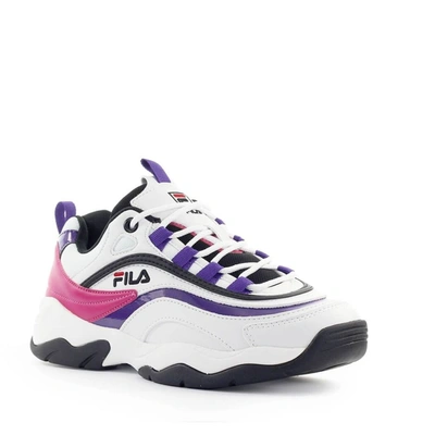 Shop Fila Women's White Synthetic Fibers Sneakers