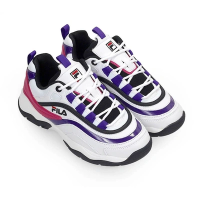 Shop Fila Women's White Synthetic Fibers Sneakers