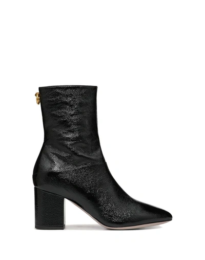 Shop Valentino Women's Black Leather Ankle Boots