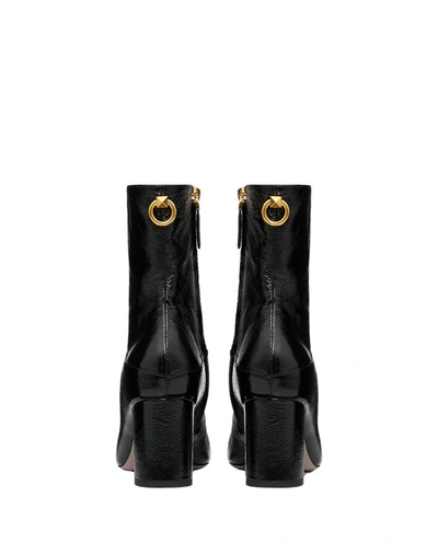 Shop Valentino Women's Black Leather Ankle Boots