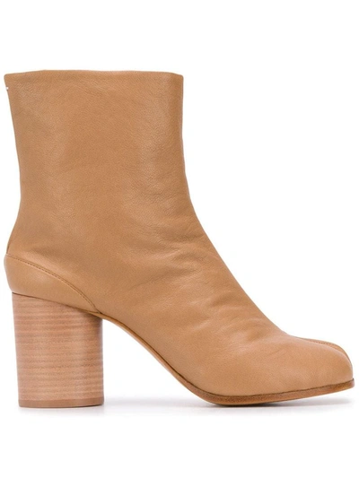 Shop Maison Margiela Women's Brown Leather Ankle Boots