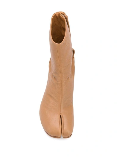 Shop Maison Margiela Women's Brown Leather Ankle Boots