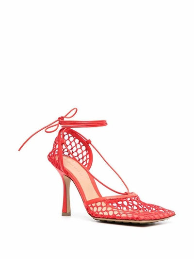 Shop Bottega Veneta Women's Red Leather Heels