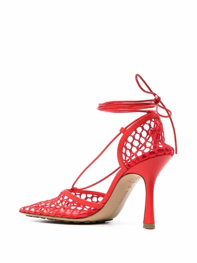 Shop Bottega Veneta Women's Red Leather Heels