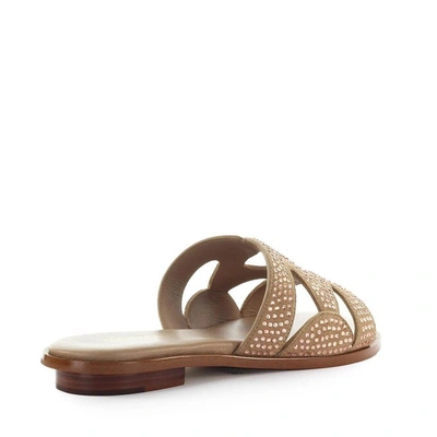 Shop Michael Kors Women's Beige Leather Sandals