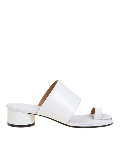 Shop Maison Margiela Women's White Leather Sandals