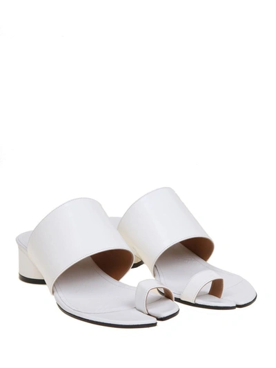 Shop Maison Margiela Women's White Leather Sandals