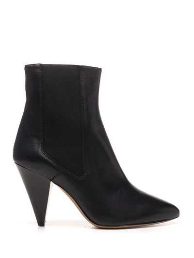 Shop Isabel Marant Women's Black Leather Ankle Boots